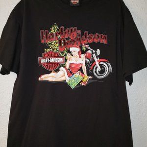 Harley Davidson Christmas Chick Tee, Size XL
